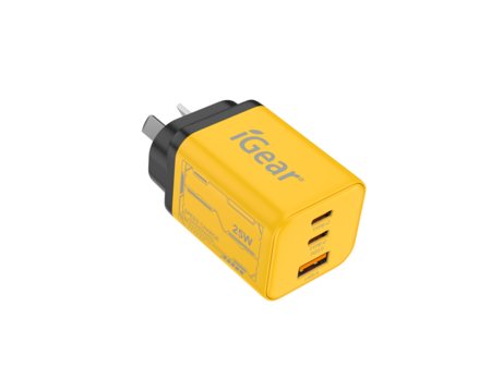 WALL CHARGER 240V 25W - 2 x USB-C (TYPE C) - 1 x USB-A